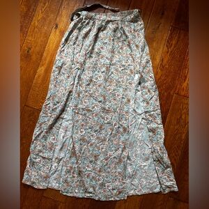 Patrons of Peace Floral Skirt with Orange and Green